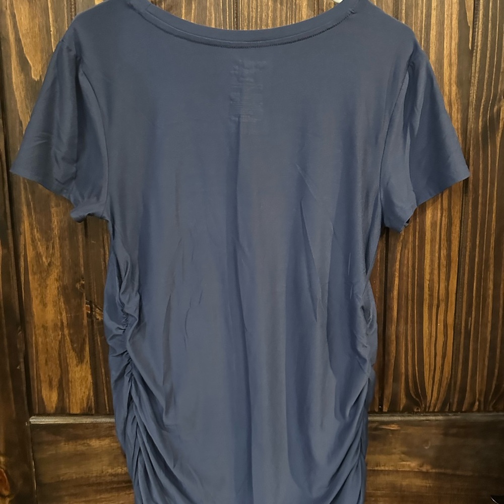 Time and Tru Blue Graphic Relaxed T-Shirt - Maternity - Picture 2 of 2